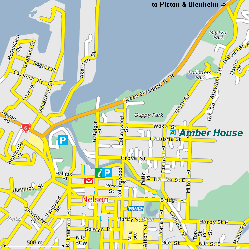 Printable location map of Nelson