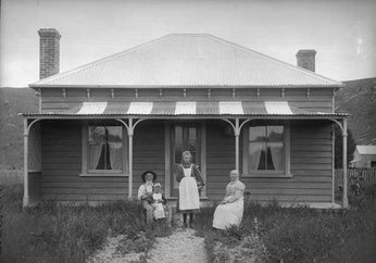photograph of Appo and Ellen outside their Thorpe home from the Daroux collection, 76428/5