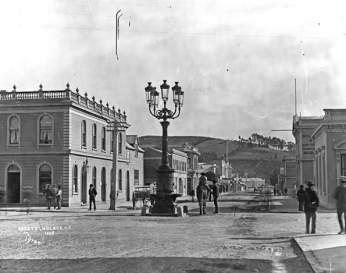 1880's photograph of Hardy Street, Nelson looking West.